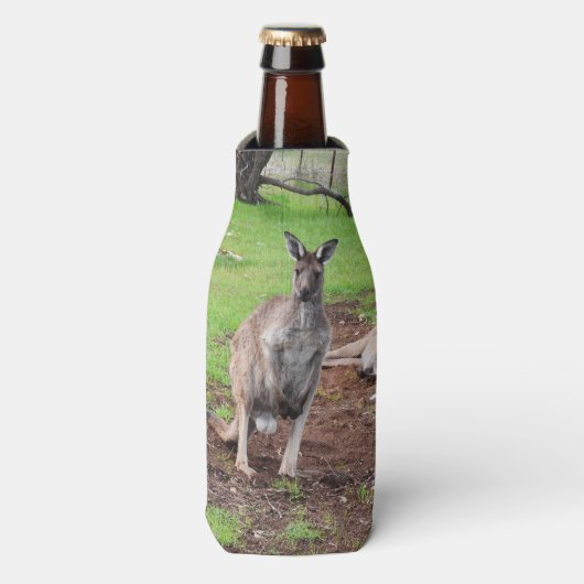Rafraîchisseur Pour Bouteille Aussie Homme Kangaroo, (Bottle Devant)