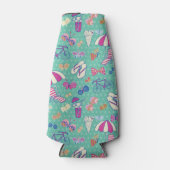 Rafraîchisseur Pour Bouteille Beau Motif Avec Éléments Été (Devant)