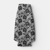 Rafraîchisseur Pour Bouteille Black lace pattern on white background (Devant)