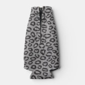 Rafraîchisseur Pour Bouteille Black net lace with leopard pattern on white (Dos)