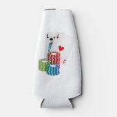 Rafraîchisseur Pour Bouteille Blackjack avec jetons de poker (Devant)