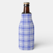 Rafraîchisseur Pour Bouteille Blue white plaid 2 (Bottle Devant)