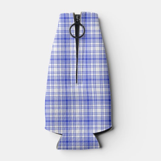 Rafraîchisseur Pour Bouteille Blue white plaid 2 (Dos)