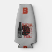 Rafraîchisseur Pour Bouteille Bouteille de bière multitexte gris/noir/orange (Devant)