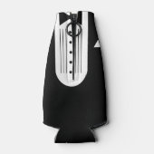 Rafraîchisseur Pour Bouteille BRIDE Black & White Mariage marié Groom (Dos)