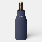 Rafraîchisseur Pour Bouteille BRIDE Navy Blue & Yellow Wedding Party Groomsman (Bottle Devant)