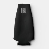 Rafraîchisseur Pour Bouteille BRIDE Turquoise Bleu et noir Tuxedo Mariage (Devant)