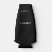 Rafraîchisseur Pour Bouteille BRIDE Turquoise Tuxedo Brides Sois mes Groomsmen (Devant)