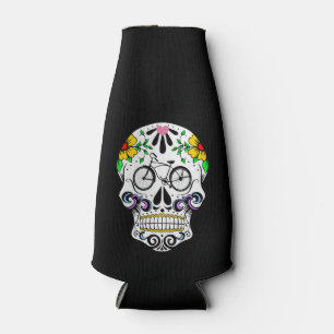 Rafraîchisseur Pour Bouteille Calavera - vélo de croiseur de crâne de sucre