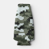 Rafraîchisseur Pour Bouteille Camouflage urbain numérique à 8 bits / Camo (Devant)