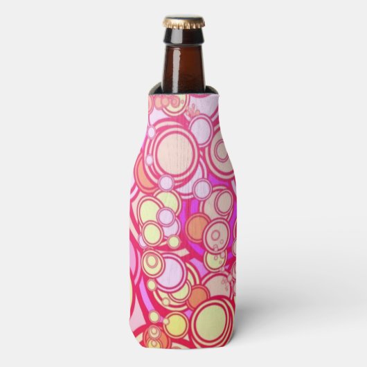 Rafraîchisseur Pour Bouteille Cercles rétro (Bottle Devant)