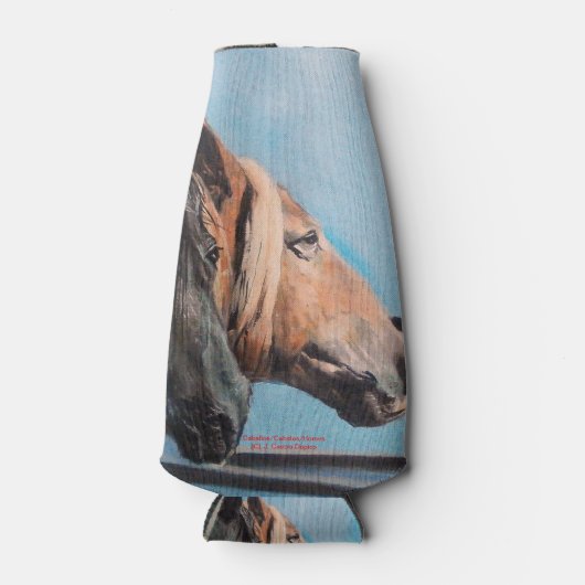 Rafraîchisseur Pour Bouteille Chevaux/Cabalos/Horses (Devant)