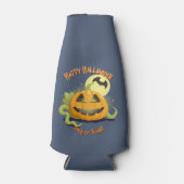 Rafraîchisseur Pour Bouteille Citrouille d'Halloween Jack O' Lantern (Devant)