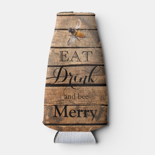 Rafraîchisseur Pour Bouteille Classic malaise rustique grange abeille en bois (Devant)