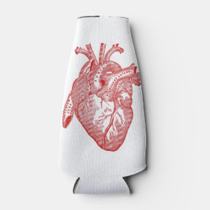 Rafraîchisseur Pour Bouteille Coeur anatomique antique rouge