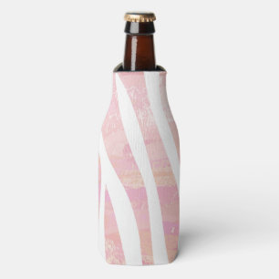 Rafraîchisseur Pour Bouteille Copie rose et blanche de zèbre