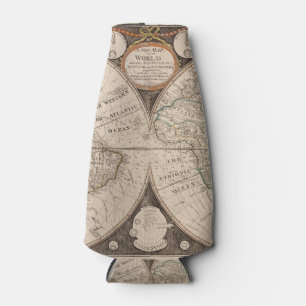 Rafraîchisseur Pour Bouteille coque ipad de la carte du monde Vintage (1766)