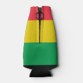 Rafraîchisseur Pour Bouteille Couleurs Rasta Vert Jaune Rouge Grilles Motif Drap (Dos)