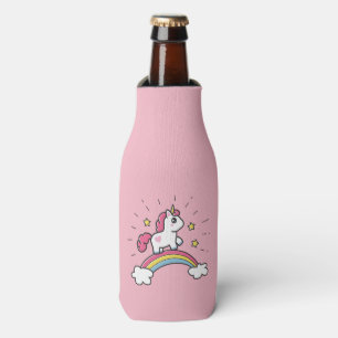 Rafraîchisseur Pour Bouteille Cute Unicorn Sur Arc En Arc En Arc En Ciel