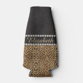 Rafraîchisseur Pour Bouteille Diamants de strass Leopard Spot Personnalisés (Devant)