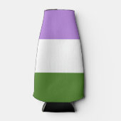 Rafraîchisseur Pour Bouteille Drapeau de fierté genderqueer (Devant)