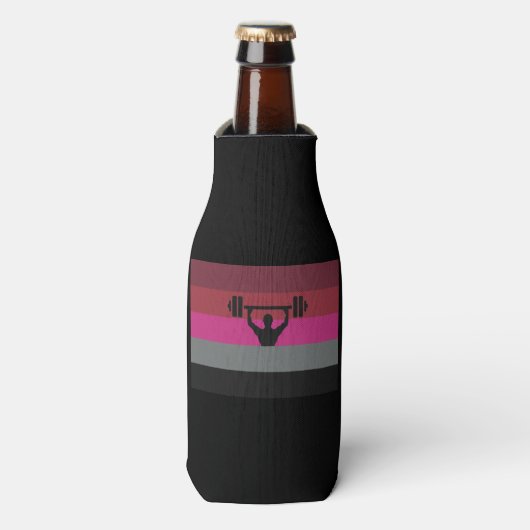 RAFRAÎCHISSEUR POUR BOUTEILLE DRAPEAU DE FIERTE MUSCLE (Bottle Devant)