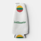 Rafraîchisseur Pour Bouteille Drapeau rouge lituanien vert et jaune (Devant)