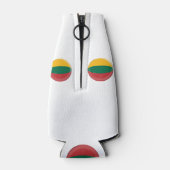 Rafraîchisseur Pour Bouteille Drapeau rouge lituanien vert et jaune (Dos)