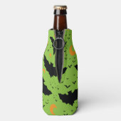 Rafraîchisseur Pour Bouteille Eerie Bats et Moon Orange Green Skuls (Bouteille Dos)