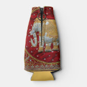 Rafraîchisseur Pour Bouteille Eléphant Indien inscrit rouge et or (Dos)