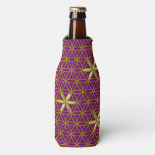 Rafraîchisseur Pour Bouteille Flower Of Life - timbre sans couture motif - or ro