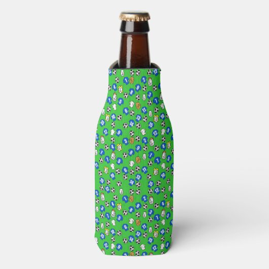 Rafraîchisseur Pour Bouteille Football Design avec chemises en bleu (Bottle Devant)