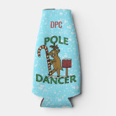 Rafraîchisseur Pour Bouteille Funny Christmas Dancer Reindeer Pun Monogramme (Devant)