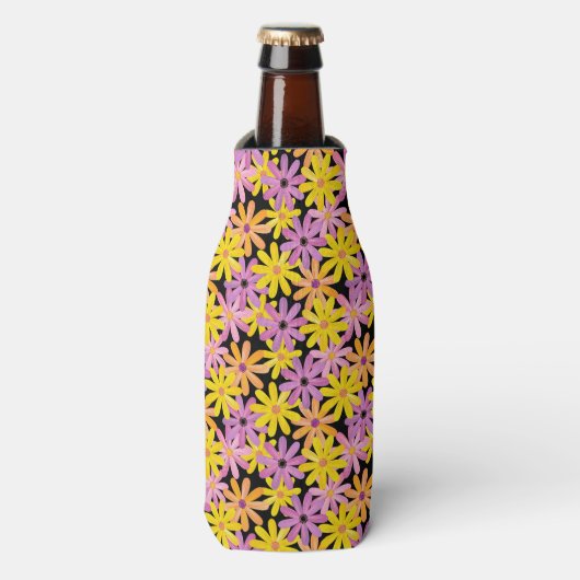 Rafraîchisseur Pour Bouteille Gerbera flowers pattern (Bottle Devant)