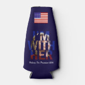 Rafraîchisseur Pour Bouteille Hillary Clinton pour le président (Devant)