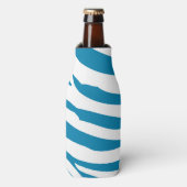 Rafraîchisseur Pour Bouteille Impression Aqua Blue Zebra (Bottle Devant)