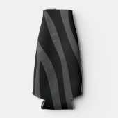 Rafraîchisseur Pour Bouteille Impression noire et grise Zebra (Devant)