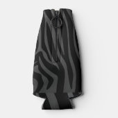 Rafraîchisseur Pour Bouteille Impression noire et grise Zebra (Dos)