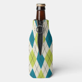 Rafraîchisseur Pour Bouteille Jacquard Bleu Et Vert (Bouteille Dos)