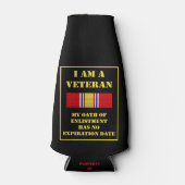 RAFRAÎCHISSEUR POUR BOUTEILLE JE SUIS UN VÉTÉRAN (Devant)