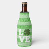 Rafraîchisseur Pour Bouteille Jour de la Saint Patrick LOVE avec shamrock (Bottle Devant)
