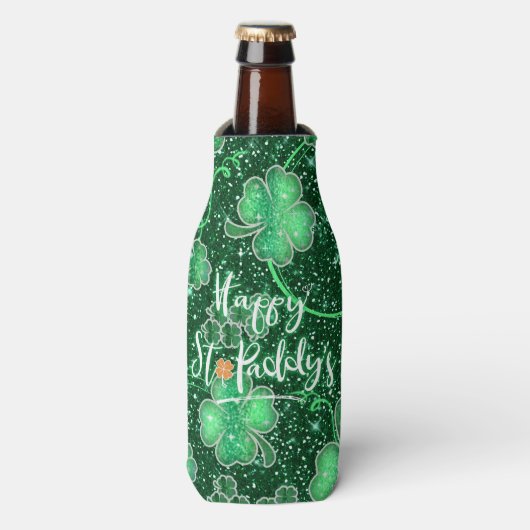 Rafraîchisseur Pour Bouteille Joyeux Shamrocks St. Paddy's ID289 (Bottle Devant)