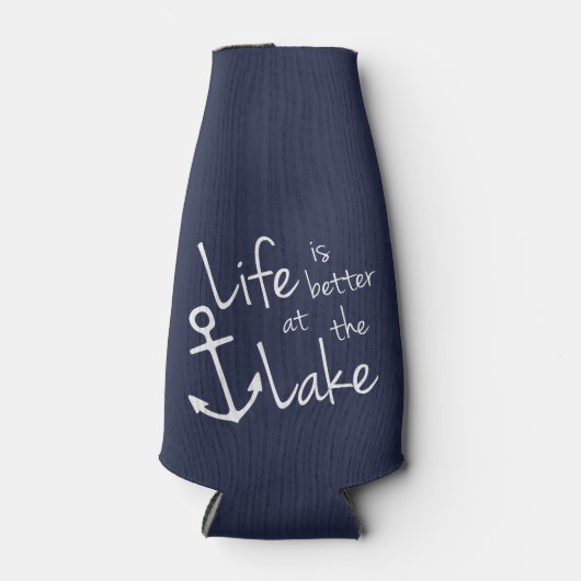 RAFRAÎCHISSEUR POUR BOUTEILLE LA VIE EST MEILLEURE AU LAC (Devant)