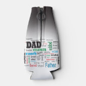 Rafraîchisseur Pour Bouteille Meilleur papa Word Cloud (Dos)