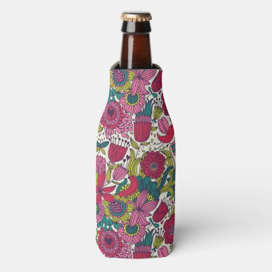 Rafraîchisseur Pour Bouteille Modèle floral clair (Bottle Devant)