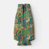 Rafraîchisseur Pour Bouteille Modèle floral d'été (Dos)