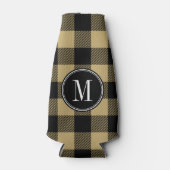 Rafraîchisseur Pour Bouteille Monogramme de contrôle de Buffalo noir et or (Devant)