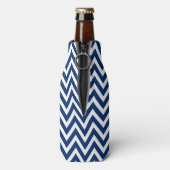 Rafraîchisseur Pour Bouteille Monogramme rouge blanc et bleu Chevron (Bouteille Dos)