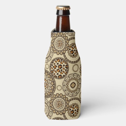 Rafraîchisseur Pour Bouteille Motif africain en peau de guépard 3 (Bottle Devant)