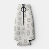 Rafraîchisseur Pour Bouteille Motif avec chouettes (Dos)